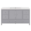 Bathroom Vanity With Separate Sink, Soft Close Doors And 4 Drawers
