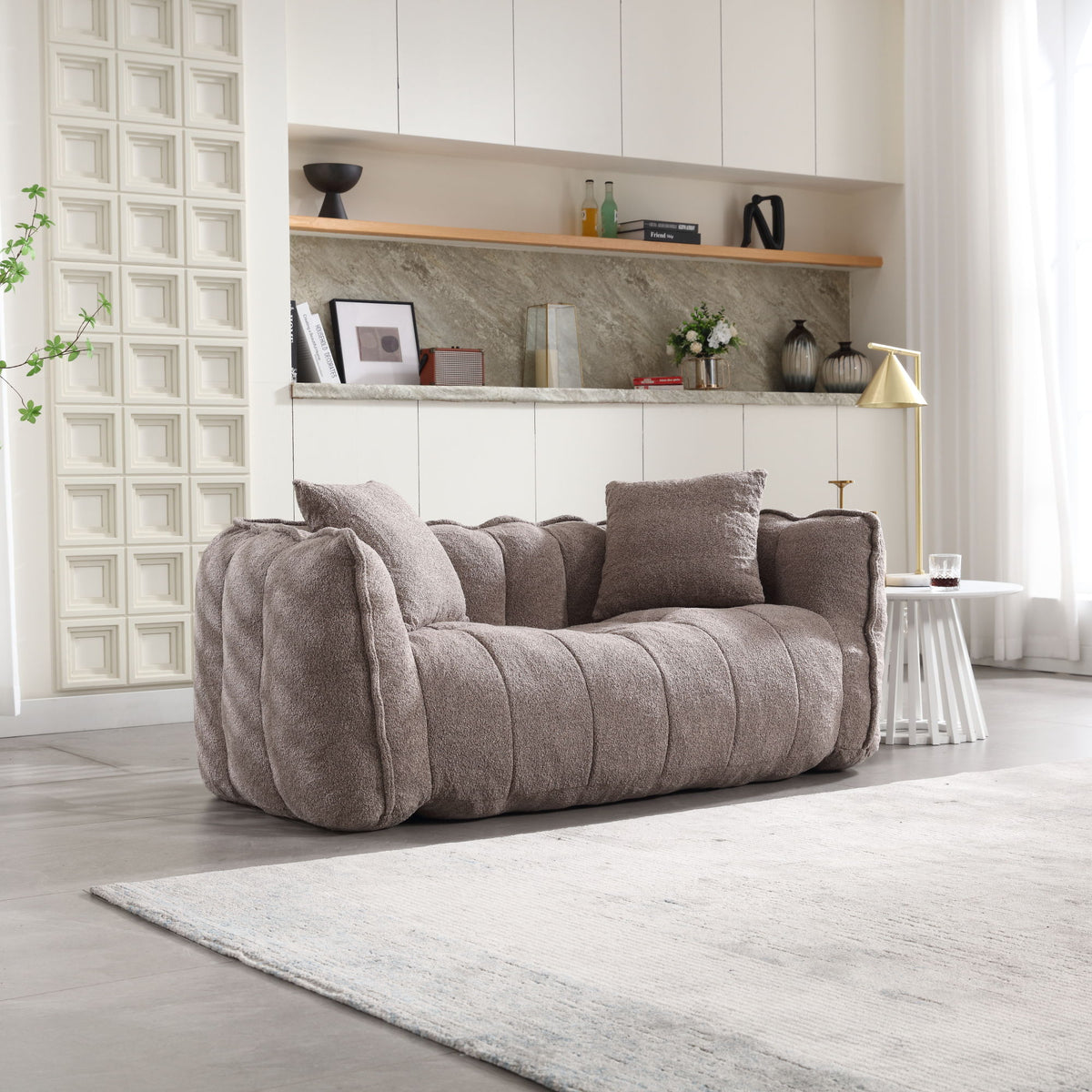 Cozy Beanbag Chair With High Resilience Foam Core For 2
