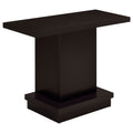 Fiona - Pedestal Console Table With Geometric Design - Cappuccino