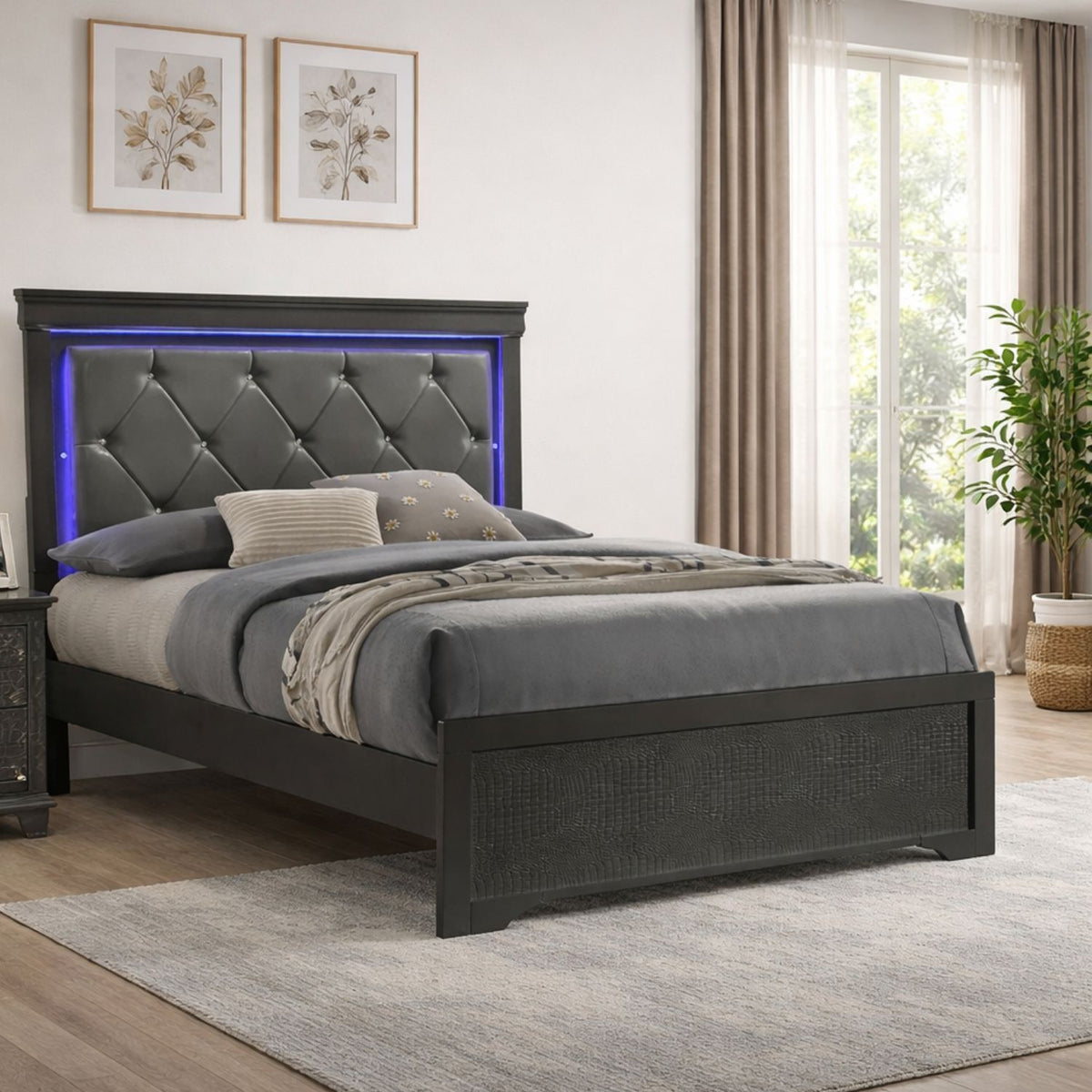 Blaze - Bed With LED Headboard