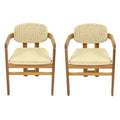 Outdoor Accent Armchairs For Patio (Set of 2) - Natural / Teak