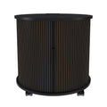 Cylinder Nightstand With Charging Station & Sliding Door