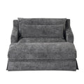 Sofa Bed Loveseat With Textured Surface And 2 Cushions