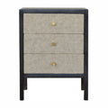 Nightstand, 3 Drawer - Black