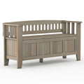 Acadian - Entryway Storage Bench - Distressed Gray