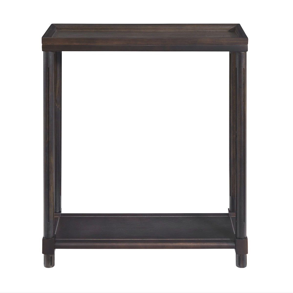 Narrow Side End Tables With Shelf (Set of 2)
