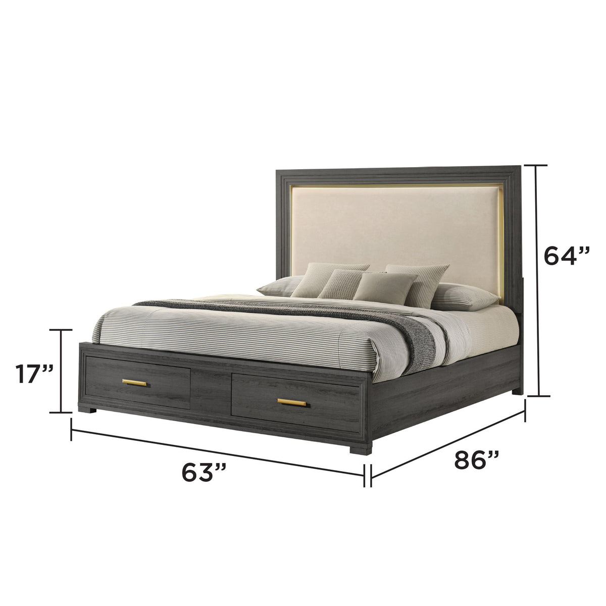 Colorado - Bedroom Set With Upholstered LED Headboard