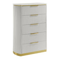 Giovanni - 5 Drawer Chest - White