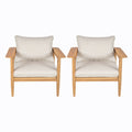 Terassi - Outdoor Lounge Chair (Set of 2) With Cushions - Beige / Light Teak