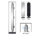 Full Length Standing Mirror, 360° Swivel Floor Mirror For Bedroom - Black
