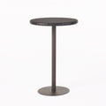 Outdoor Round Rattan Bar Table With Iron Frame - Multi Brown