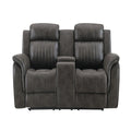 Steban - Console Reclining Loveseat - Gray