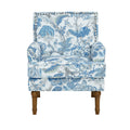 Floral Accent Armchair With Nailhead Trim