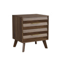 Medieval Double Drawer Bedside Table