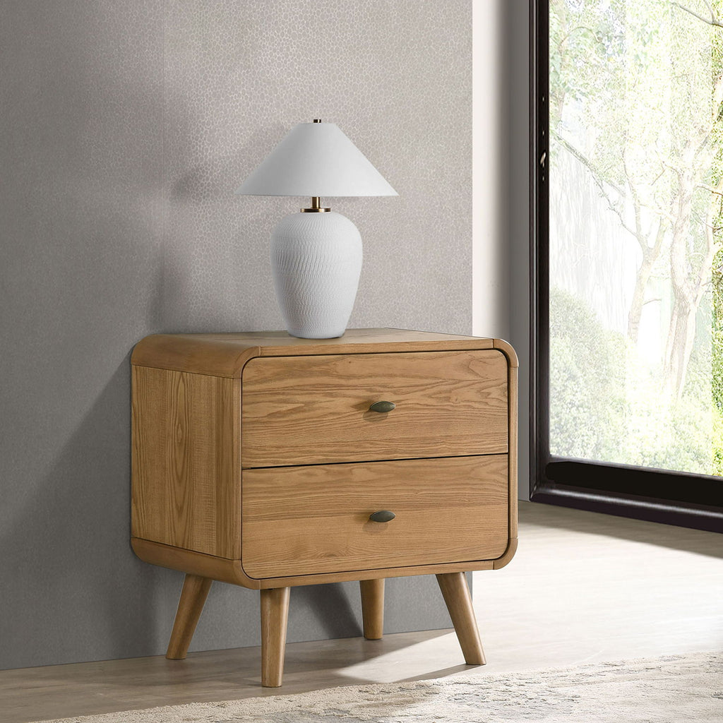 Winston - 2 Drawer Nightstand - Ash Brown