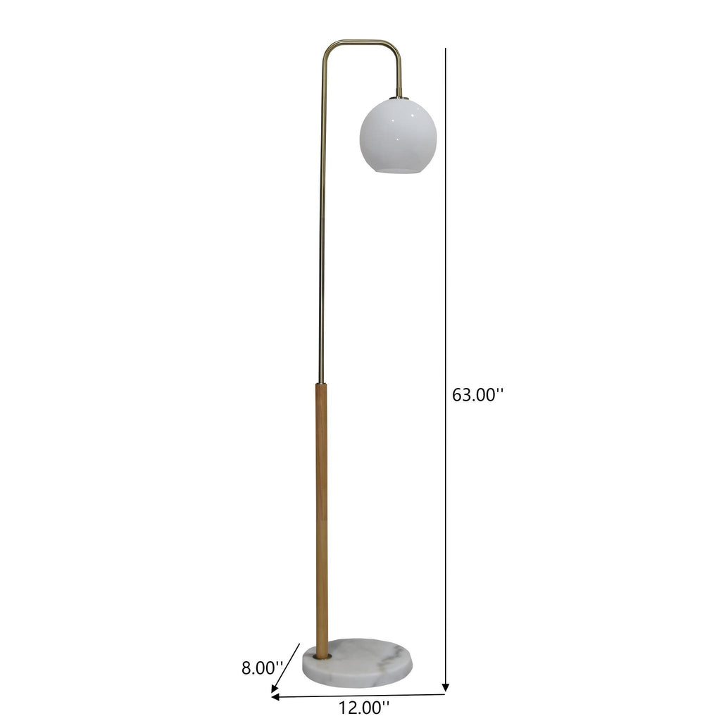 Tall Corner Floor Lamp For Living Room - White