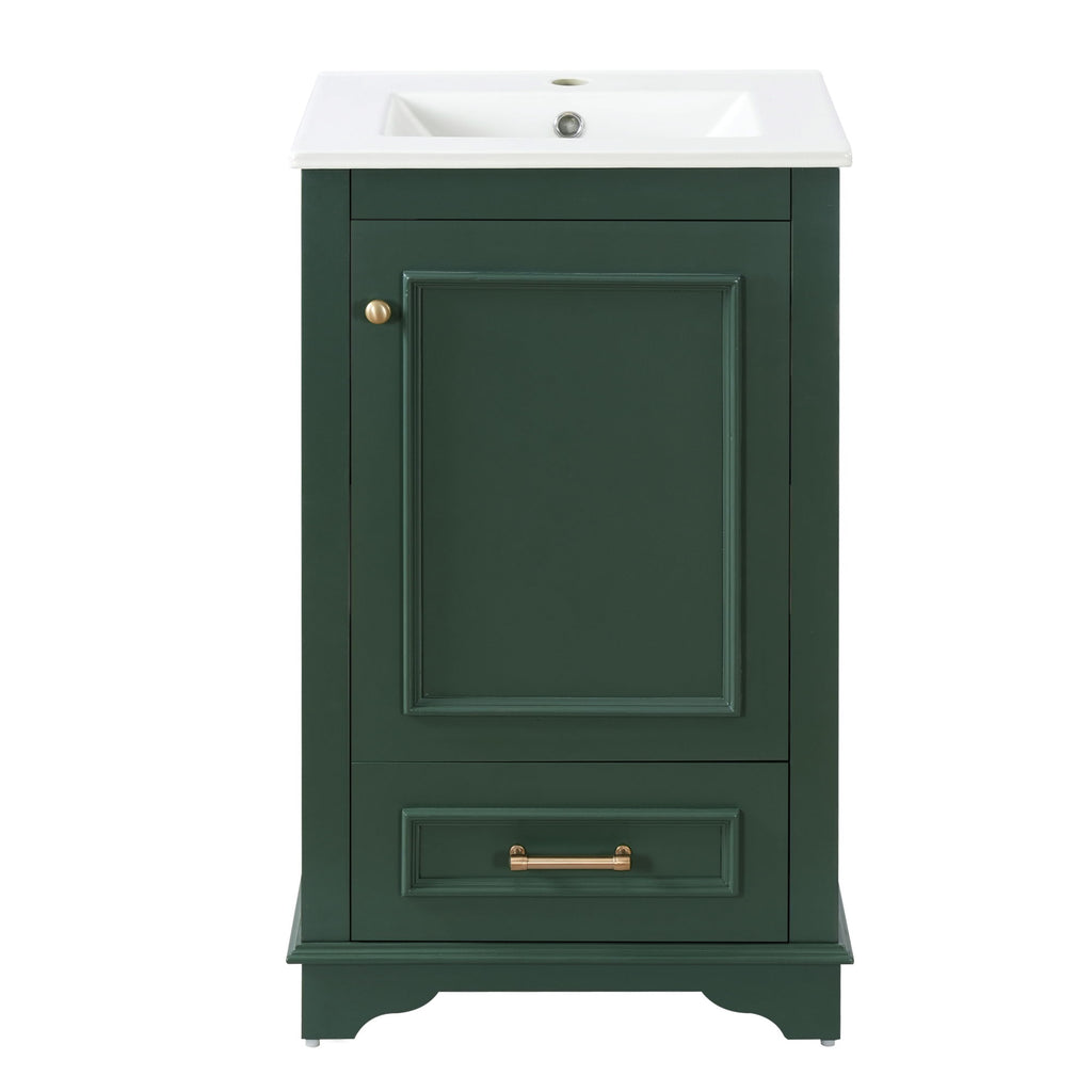 20" Bathroom Vanity With Sink, 1 Drawer, Freestanding Single Set