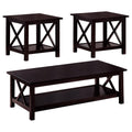 Merlot 3 Piece Occasional Set - Brown