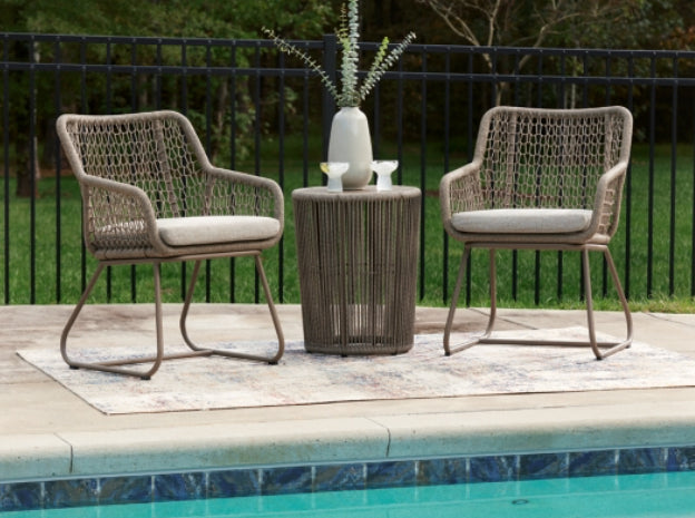 Monarch three-piece outdoor chair and table set ￼