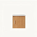 20" Floating Bathroom Vanity Combo With Sink, Soft Close Doors, Wall Mounted Solid Cabinet - Golden Oak