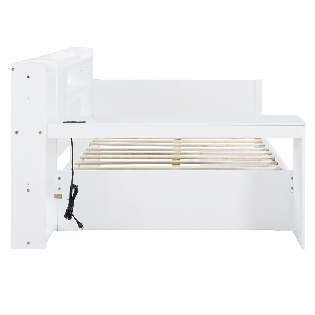 Daybed With 3 Drawers USB Ports And Desk