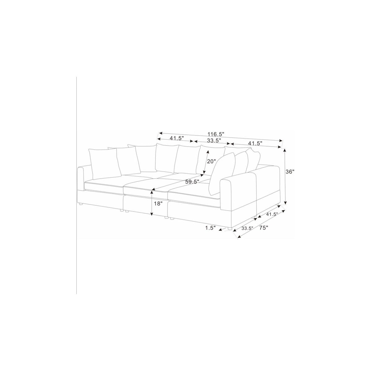 Haven - 6 Piece Modular Sectional