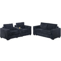 Modern Style 2 Piece Sofa Set With Cup Holders & Charging Port
