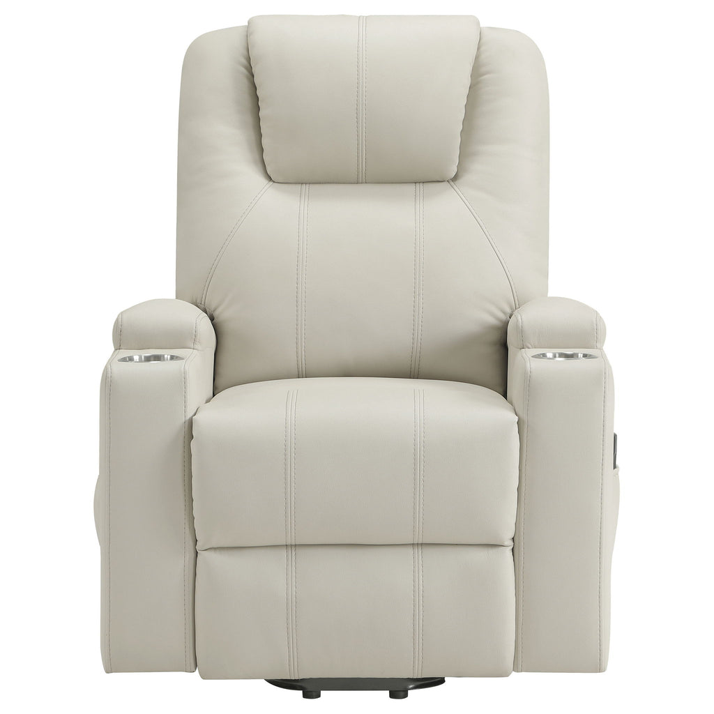 Macklin - Power Lift Massage Recliner With Heat And Dual Cupholders