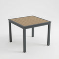 Outdoor Square Patio Slatted Dining Table - Gray