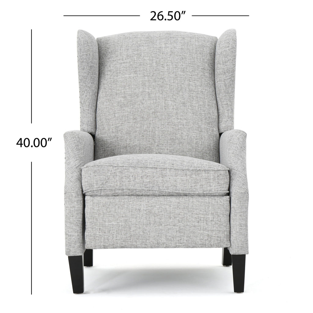 Westeros Wing Back Fabric Upholstered Recliner