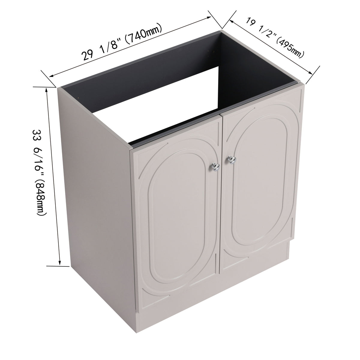 Modern Freestanding Bathroom Vanity With Soft Close Cabinet Doors