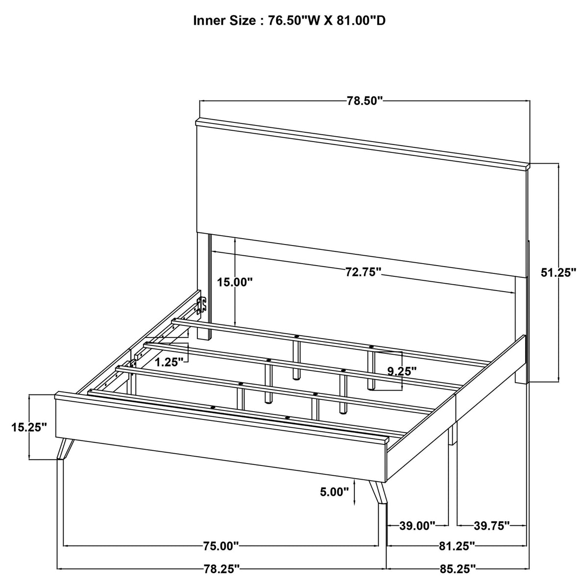 Georgina - Panel Bed