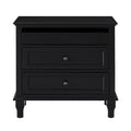 Nightstand With Charging Station, 3 Drawer Storage Table