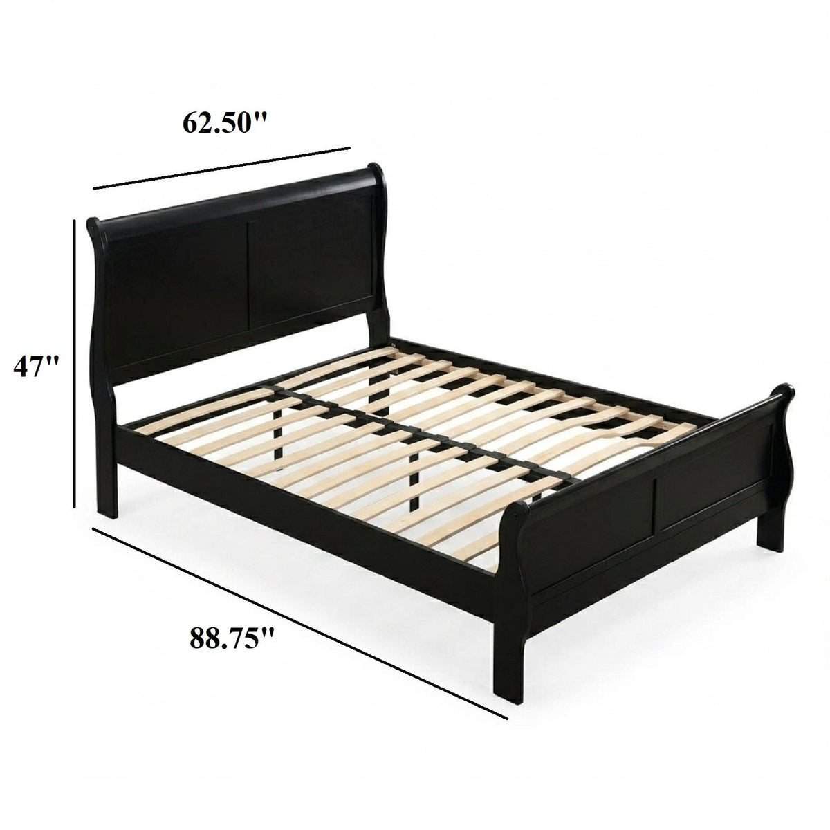 Louis Phillipe Sleigh Bed