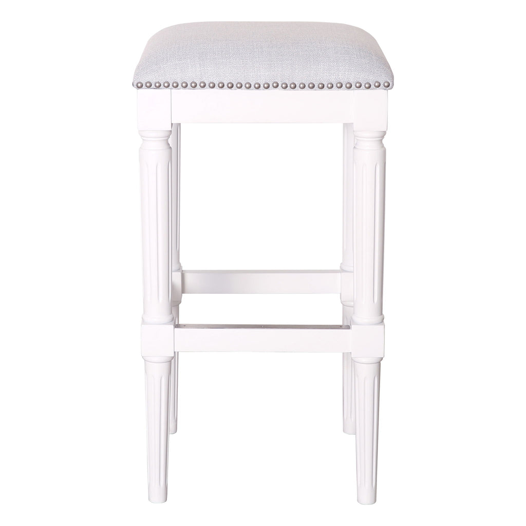 Square Stool With Upholstered Seat