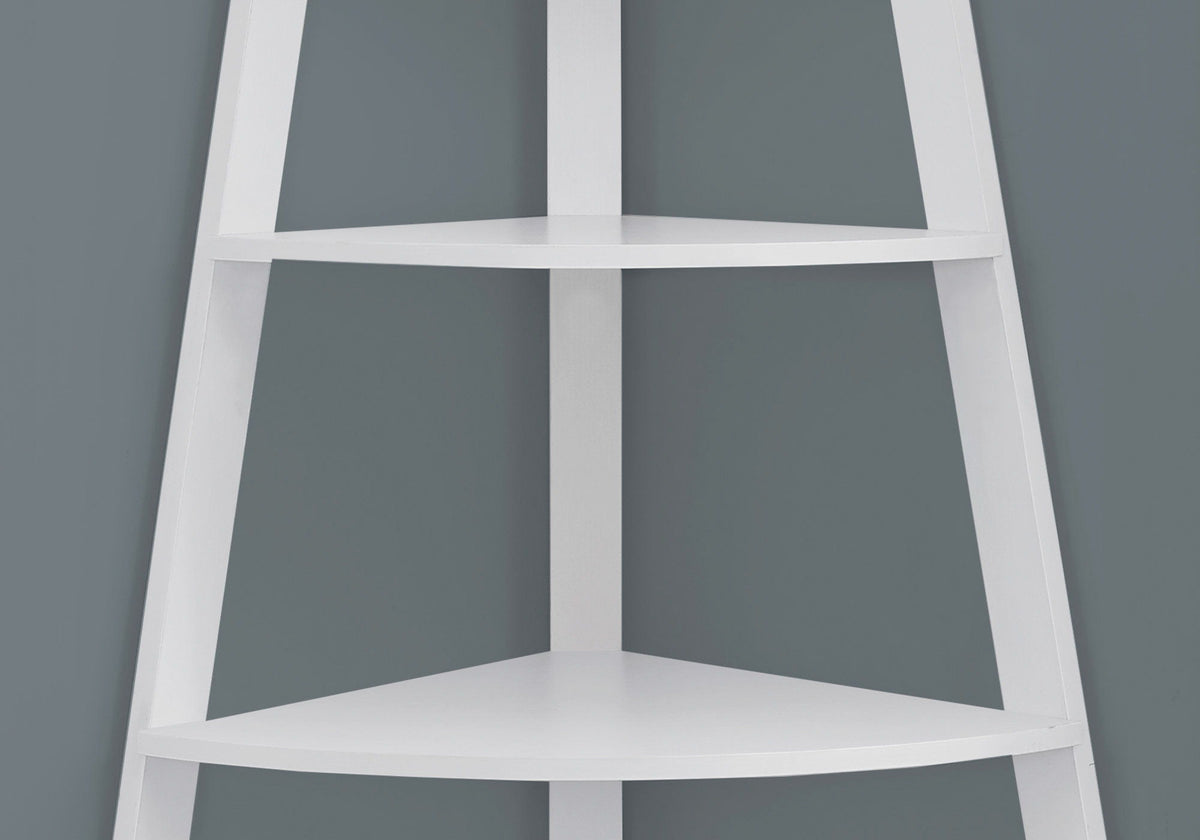 Bookshelf, Bookcase, Etagere, Corner, 4 Tier, Office, Contemporary & Modern