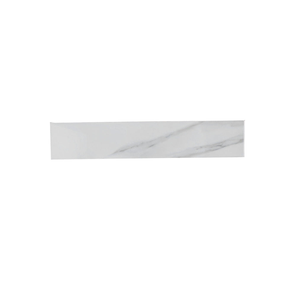 Sintered Stone Bathroom Vanity Top With 4" Backsplash And 22" Sidesplash - Carrara White
