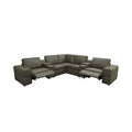 Upholstered Large Arms Sectional With Recliner Seats