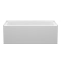 Alcove Soaking Bathtub With Skirt - Back - To - Wall Design - Glossy White