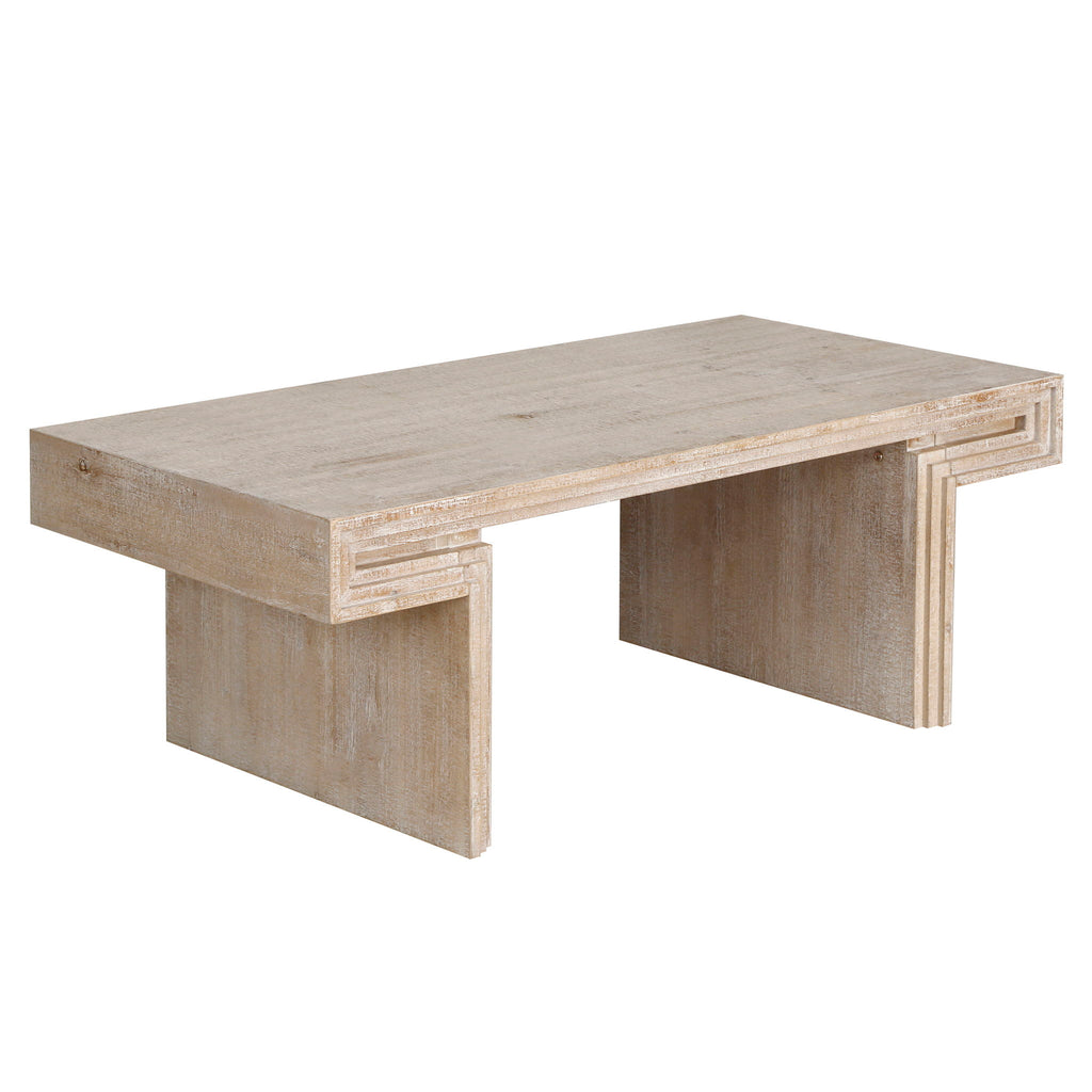 American Vintage Industrial Coffee Table, Double Tier Design