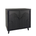 2 Door Accent Cabinet Storage Cabinet With Adjustable Shelf - Black
