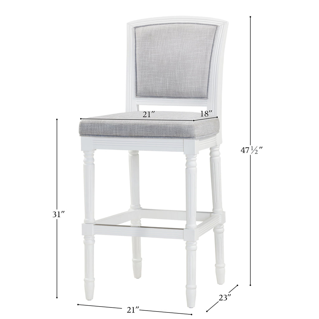 Stool With Upholstered Seat And Back