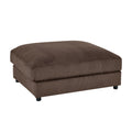 Upholstered Rectangle Ottoman - Brown