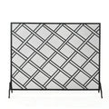 Elegant Design Fire Screen Protective Barrier Iron - Black