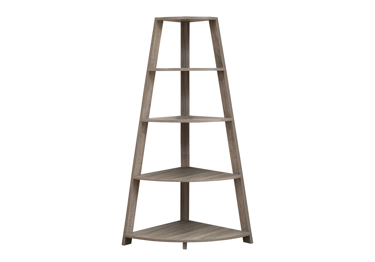Bookshelf, Bookcase, Etagere, Corner, 4 Tier, Office, Contemporary & Modern