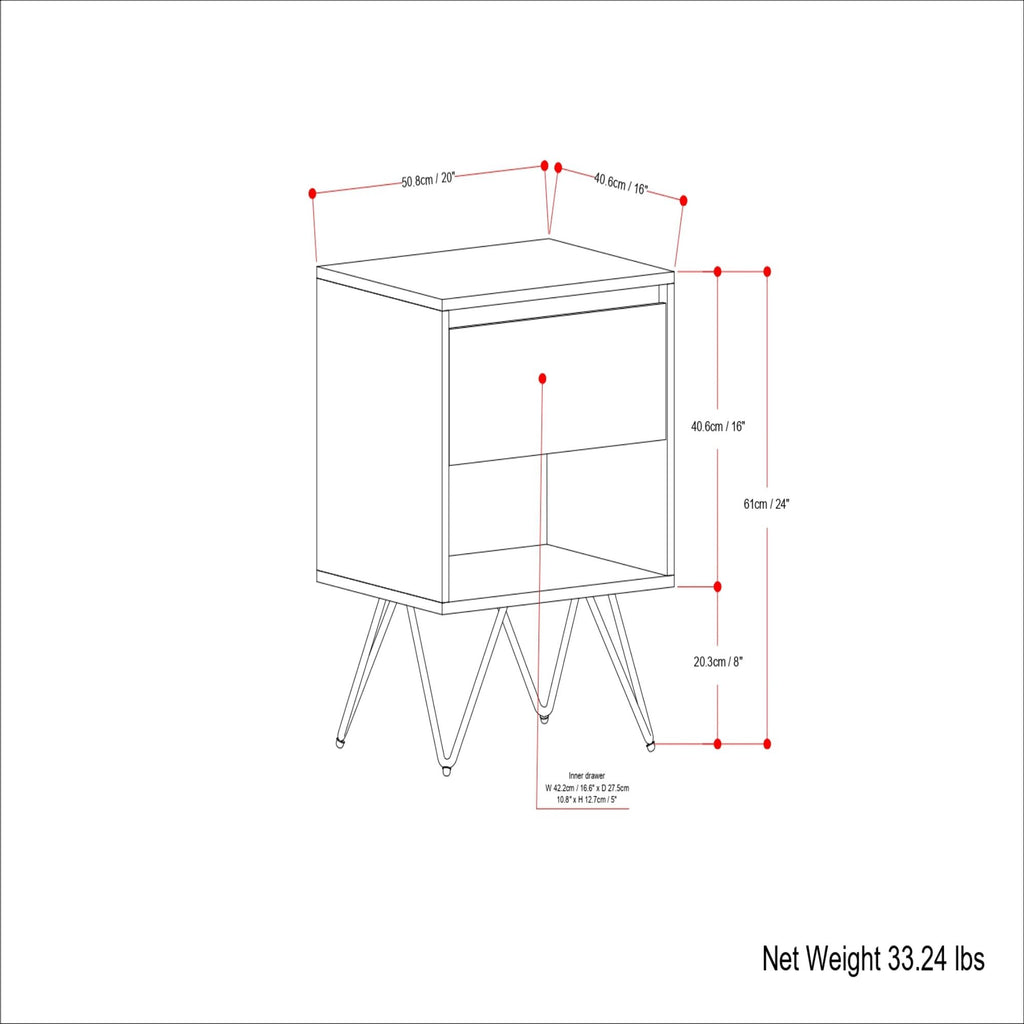 Hunter - Nightstand - Natural