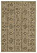 Earth - 5'3" X 7'3" Indoor, Outdoor Area Rug Polypropylene - Jute / Black