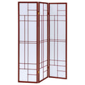Colby - 3-Panel Folding Floor Screen - Brown / White