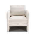 Armchair With Low Profile Curved Frame - Beige