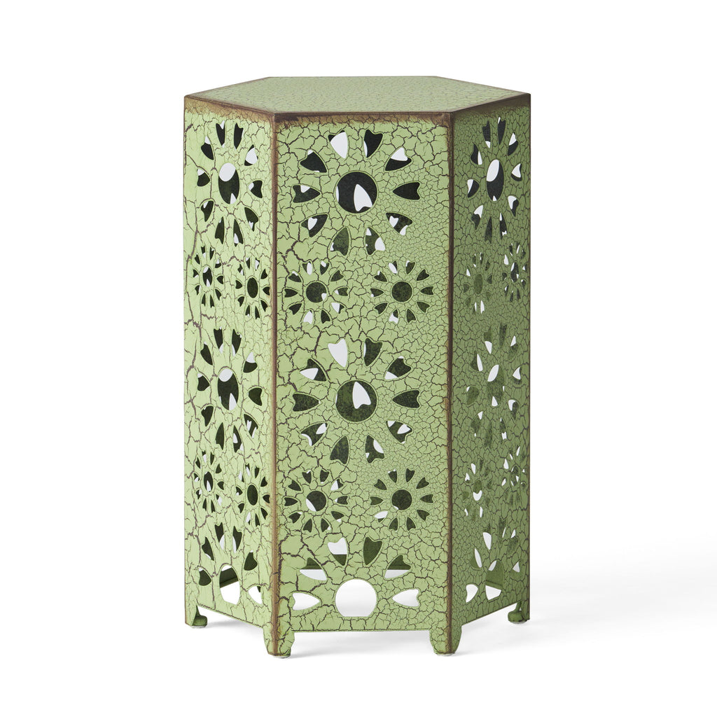 Galore - Side Table With Sunburst Cut Out Design